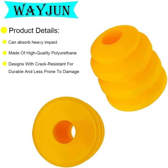 

WayJun 2 Front Lower Suspension Control Arm Bumper +2 Rear Axle Bumper Compatible with Chevy Suburban Avalanche GMC Yukon Models 15153958, 15039397