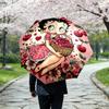1pc Sturdy 8-Bone Auto Umbrella, Betty Boop Umbrella, Digital Printed, Foldable Umbrella for On-the-Go Outdoor Use