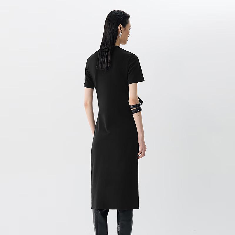 JNBY 2025 Summer Short-Sleeve Round Neck Straight Dress