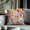 Fashion TTtakashi Murakamiful Cushion Cover Antidustmite Pillowcase Invisible Zipper Silky Short Plush Sofa Cushion Cover