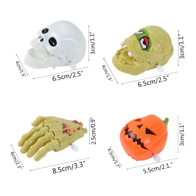 1pc Halloween Running Skull Pumpkin Mummy Broken Hand Wind Up Toys Interesting Children's Toys Halloween Party Gifts For Kids