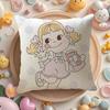 Candy Brand F-Fujiya Cushion Cover Linen Organic Fabric Double-Sided Printing Breathable Pillow Case Sofa Home Decor Gift