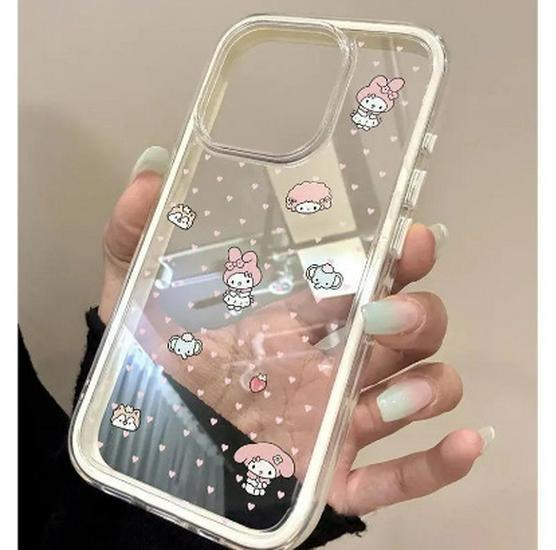 

Pink Heart Melody Dual-Compatible Phone Case for Apple 11, 13 Pro, 14, 15, 16, 17 Pro Max iPhone 16 Pro