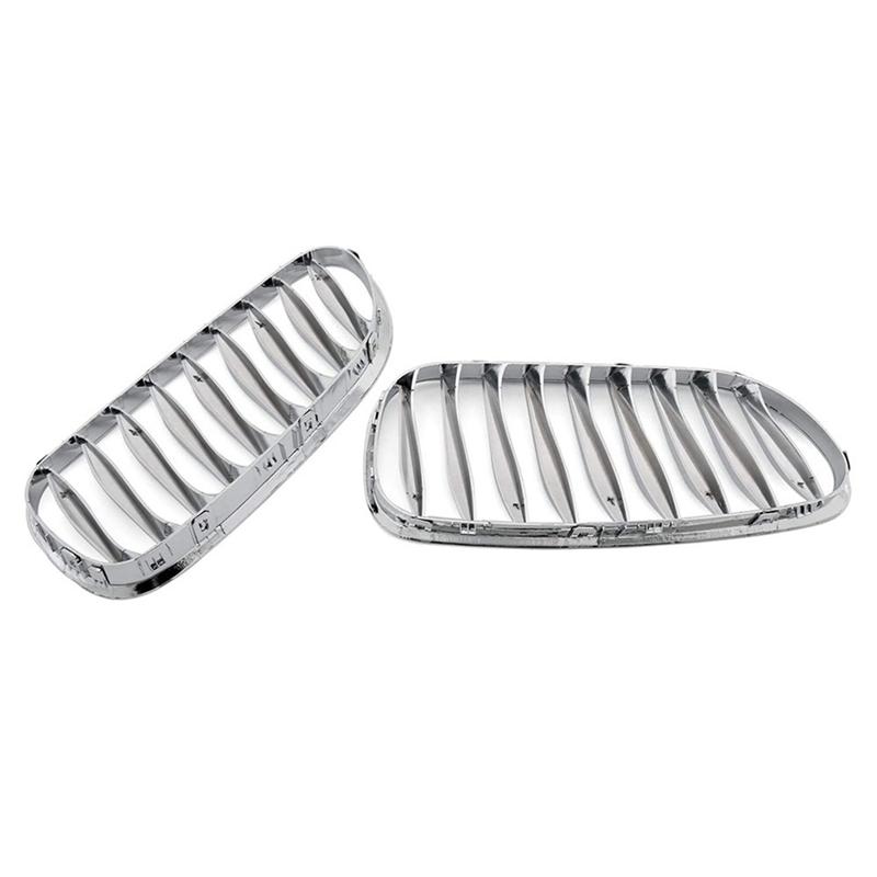 ABLZ-2Pcs Kidney Grille Replacement Front Bumper Bezel For-BMW Z4 E85 E86 2003-2009 51117117757 51117117758