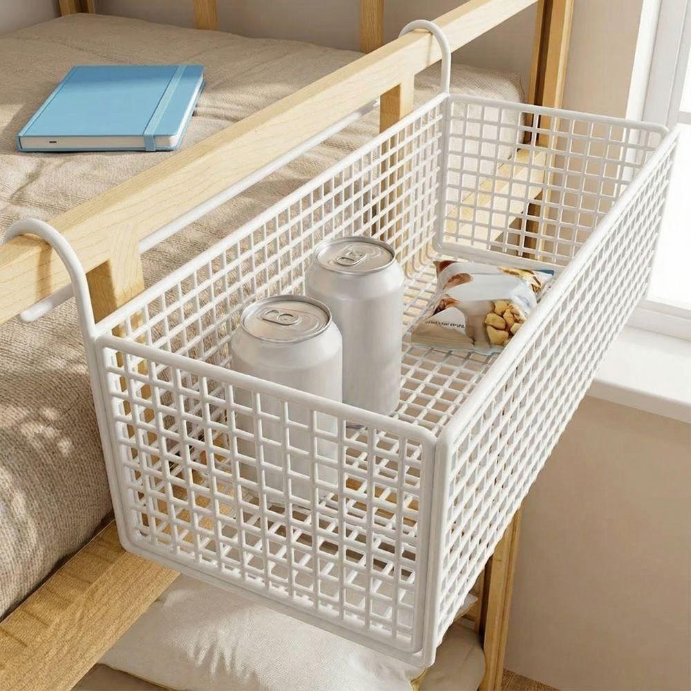 No Drill Space-Saving Shelf Hollow Door Bedroom Organizer Simple Bedside Hanging Basket  Bedroom