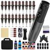 Professional Wireless Tattoo Machine Kit with Screen Display and Battery Pen for Lining and Shading