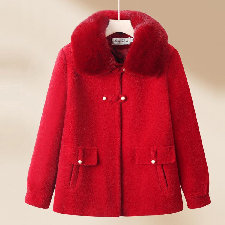 Starší Zimní Teplý Kabát Dámský Matka Zimní Vlněný Kabát Bavlna Móda Pro Ženy Středního Věku Módní Top