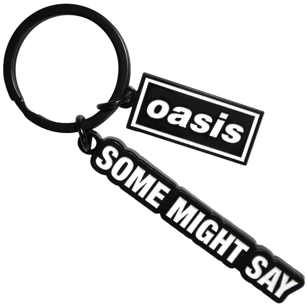 Oasis Some Might Say Logo Keyring