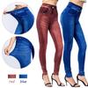Imitation Jeans Leggings Printed Super Elastic Women High Waist Butt Lift Cropped Pants Streetwear