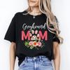 Greyhound Mom T-Shirt Gift Flowers Greyhound Dog Mama Unisex Tee Black Navy Dark