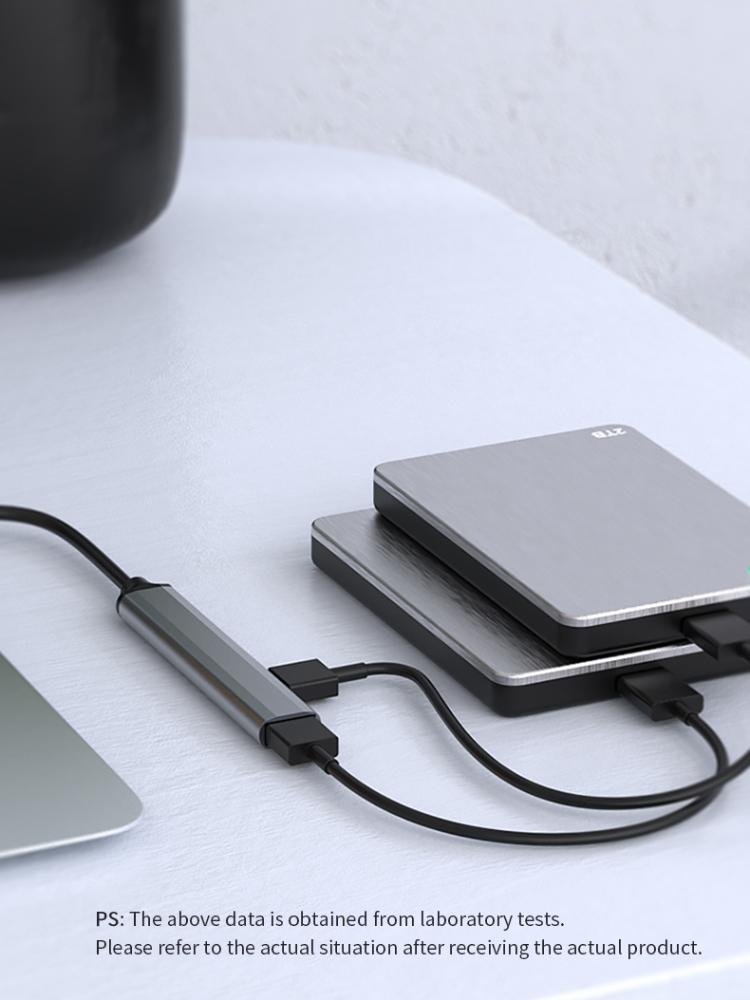 Mini-USB-Hub-Erweiterungen, 4-Port-USB 3.0-Hub 2.0-Hub, USB-Adapterstation, ultradünner tragbarer Daten-Hub, USB-Splitter