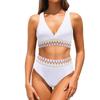 Women's Split Sexy Bikini Fashion High Waist Bra Padded No Steel Bra Swimsuit