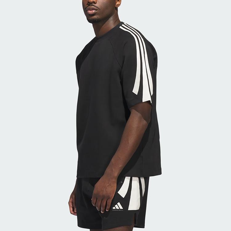 Adidas Basketball Loose Fit Crew Neck Comfortable Short Sleeve T-Shirt Unisex Tops JX5592