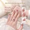 Handmade Nude Pink Gradient Rhinestone Press-On Nails: 2026 Long, Detachable French Tips
