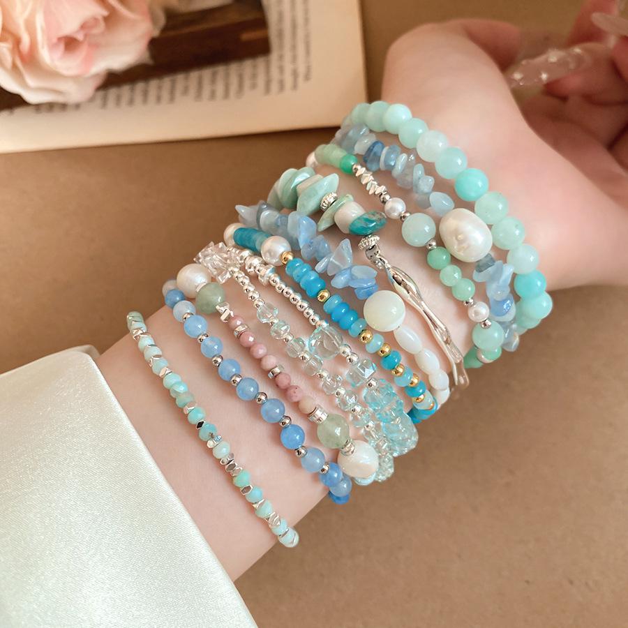 Elegant Shallow Sea Pearl Bracelet: Exquisite Beaded Pull String Design for a Sophisticated Touch