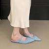 Fashion Fashion Weave Women Flats With Shoes Female Designer Buckle Shallow Footwear Slip On Ladies Flats Mary Janes Shoes Mules