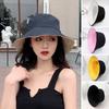 Double-sided Bucket Hat for Women Men Summer Wide-brim Fisherman Cap Solid Color Foldable Unisex Panama Sun Hats