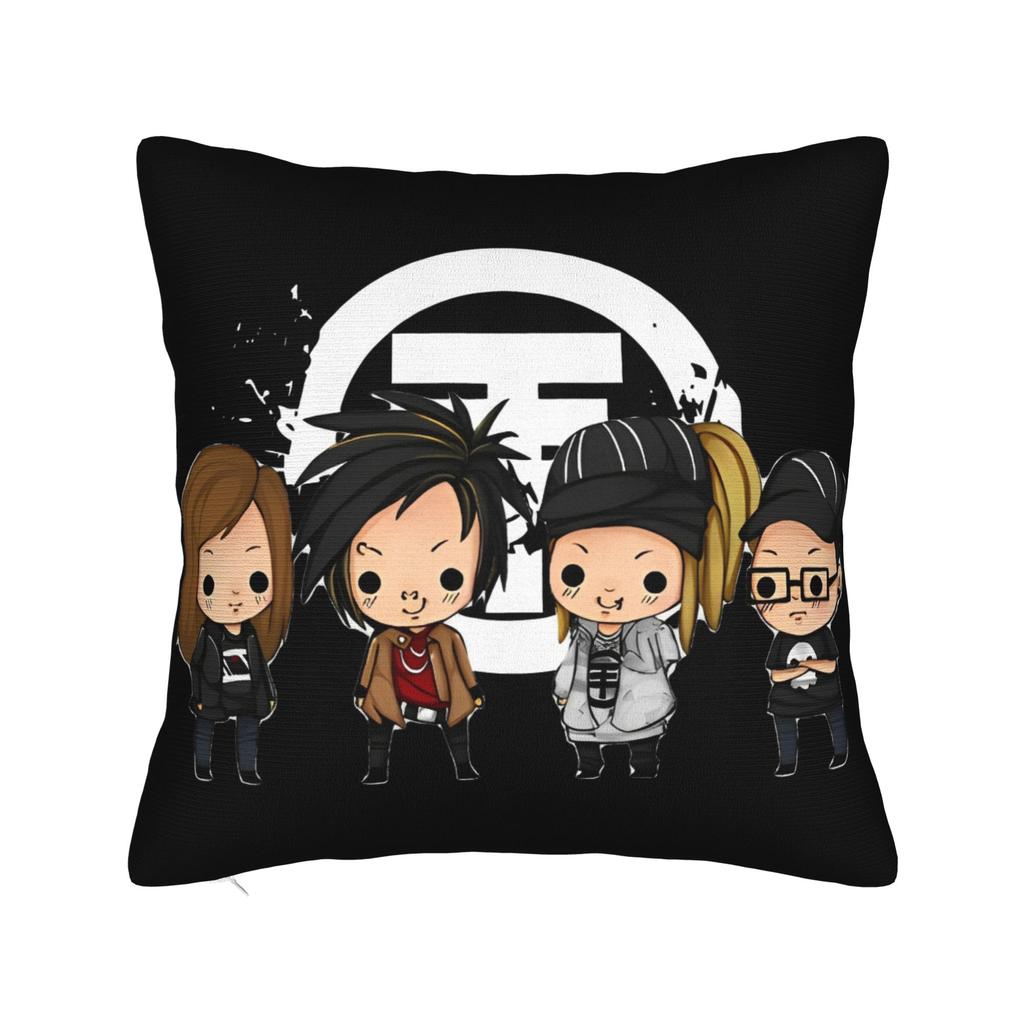 Tokio Hotel Logo Pillowcases Stuff Soft Cushion Cover Rock Music Pillow Covers Seater Decorations Square Multi Size