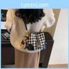 Stylish 2023 New Arrival Autumn Winter Commuter Small Bag Female High-end Sense Plaid Bucket Bag