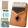 Kalimba, 17-Key Mahogany Thumb Piano, Pre-Tuned, Scale Engraved, Tuned, Includes Japanese Sheet Music, Beginner's Guide, Thumb Piano Set, Perfect Gift