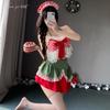 Xianyi Sexy Backless Lace Christmas Maid Lingerie Set for Women