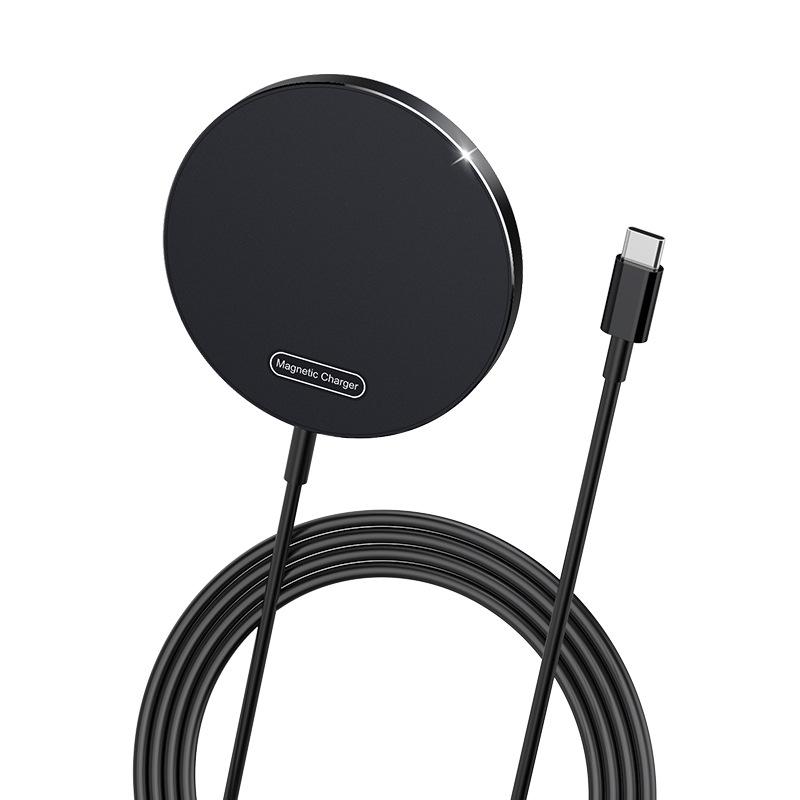 Aluminum Alloy 15W Ultra-Thin Magnetic Wireless Charger, QI Fast Charging Compatible