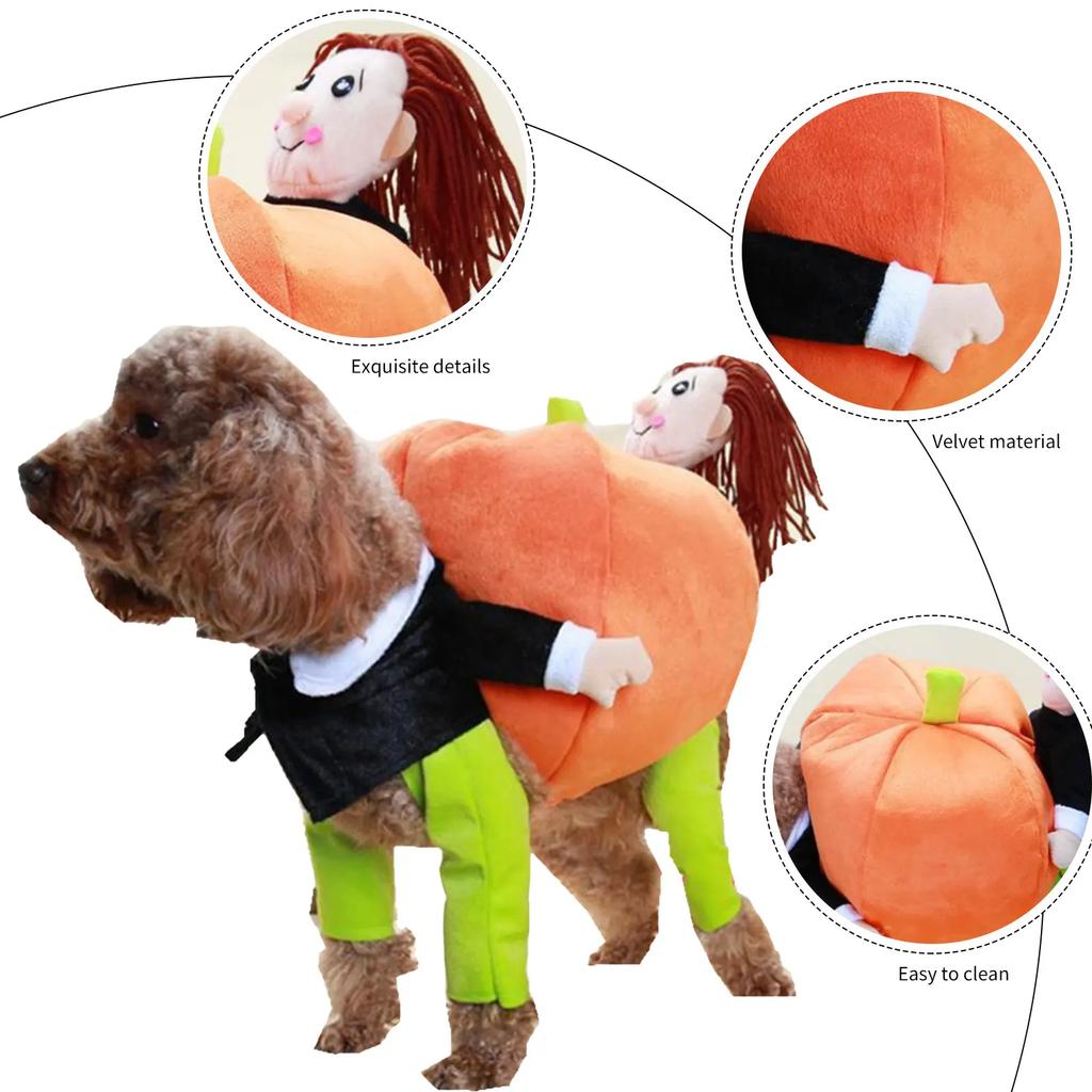 Halloween Pumpkin Funny Pet Clothes Cat Pet Costume Cosplay Special Events Clothing Suit Dog Cute Carrier Pumpkin Costumes