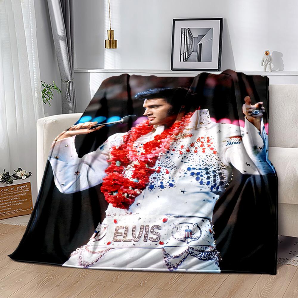 Elvis Presley Performance Blanket Soft Warm Cozy Perfect for Sofa Livingroom Seaside for All Occasions Modern Style Gifts For Family Or Friends