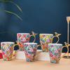 300ml Kaleidoscope Enamel Color Bone China Gold Painting Mug High Beauty Creative Water Cup Tea Cup Creative Milk Coffee Cup