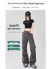 Women's Retro Multi-pocket Cargo Flare Pants - Cool, Loose Streetwear Pleated Style