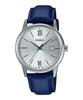MTP-V002L-2B3 Men's Dress Watch Quartz Blue Leather Silver Dial