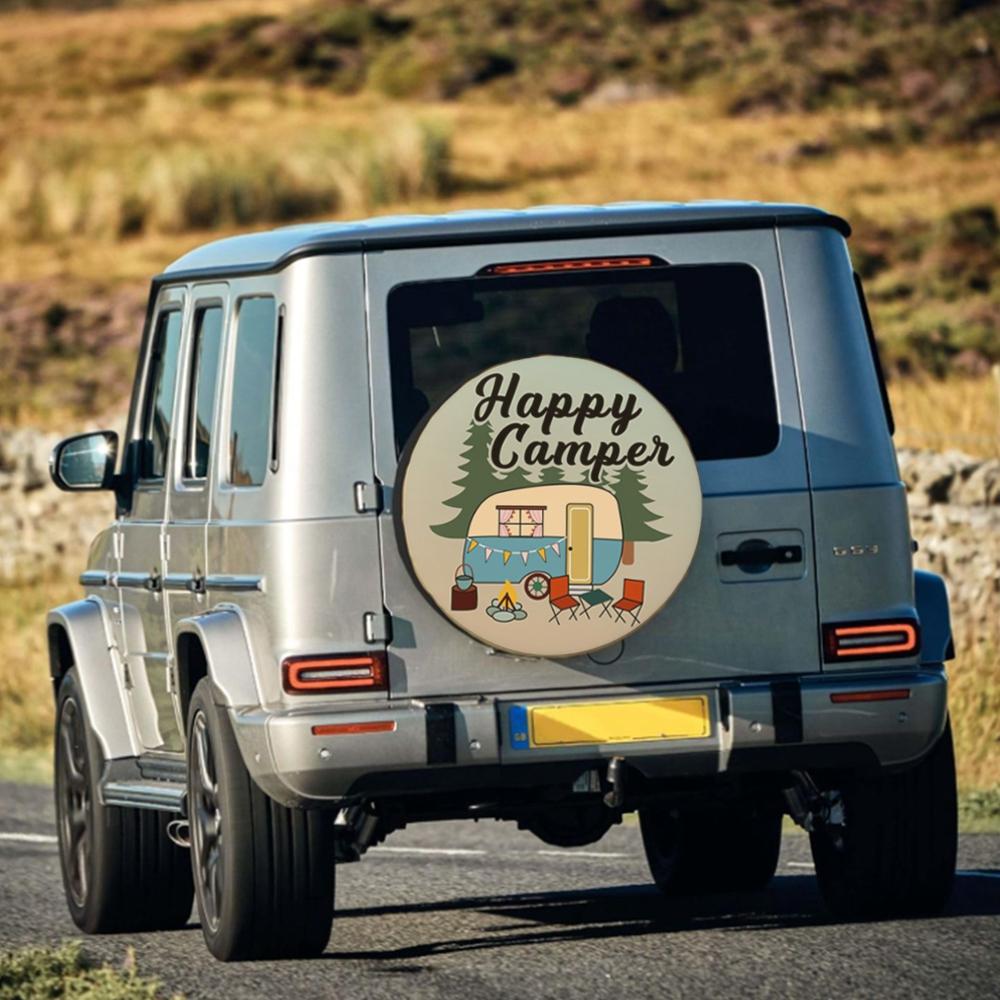 Happy Camper prachotěsný kryt na auto 210D Oxford náhradní kryt na pneumatiky Příslušenství k pneumatikám, vyberte si prosím správnou velikost pro vaši