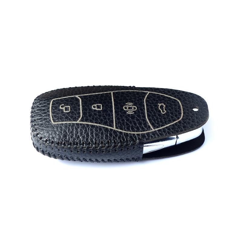 Premium Handmade Leather Key Case for Hongqi H5, 2023 H6, HS3, HS5, HS7, H9 - Women's Edition