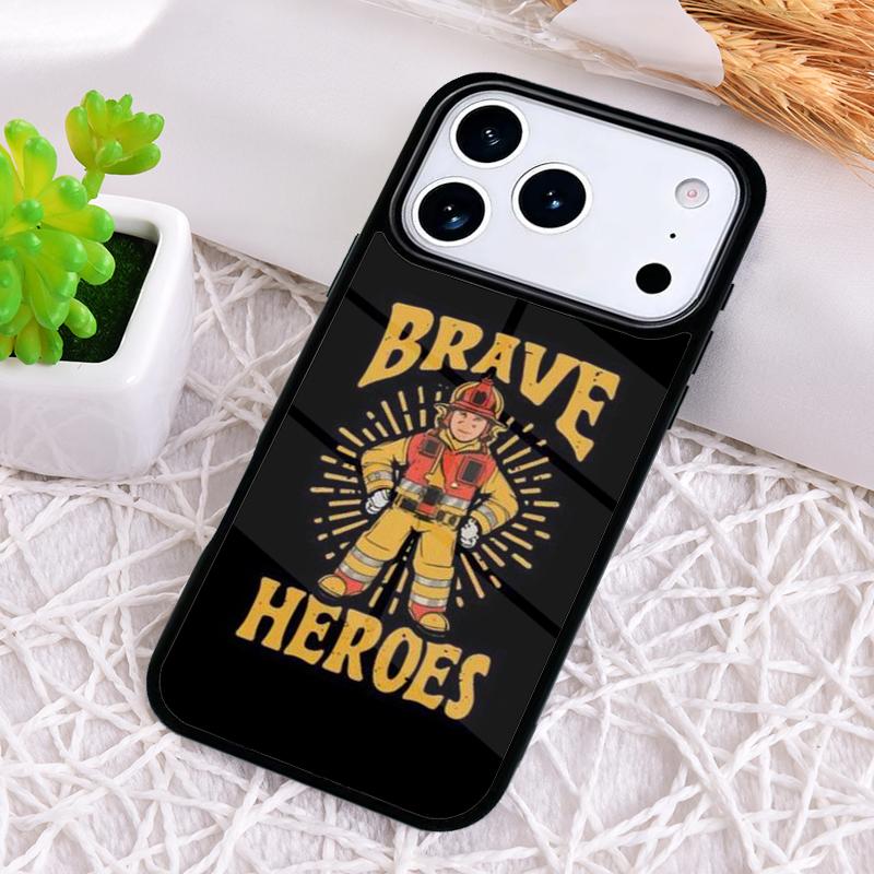 

Firefighter Heroes Fireman Bumper Phone Case for iPhone 17 Air 16 15 11 12 14 13 Pro Max Shockproof Cover iPhone 14 Pro Max