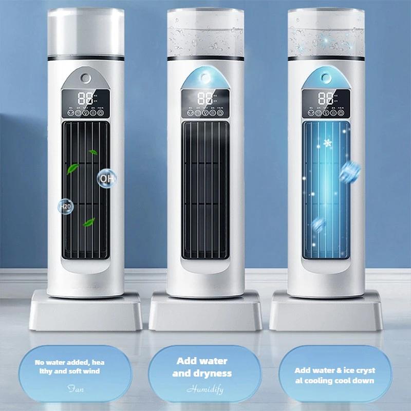 Desktop Bladeless Spray Fan Household Tower Fan Air Conditioner Cold Hydrating and Cooling Desktop USB Fan