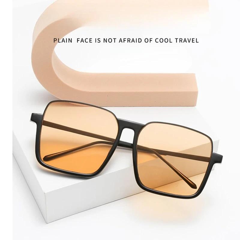 Oversized Vintage Women Sunglasses Men Square UV400 Shades Eyewear Unisex Luxury Design Sun Glasses Goggles Lunette Soleil Femme