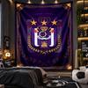 Wall Hanging Tapestry Anderlecht FC Print Cloth for Living Room Bedroom Home Decor