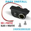 USB Ports Socket DC 5V 3.1A Dual USB Built-In Car Camper Cigarette Port Plug Charger Multi Lighter Socket Adapter Car C4I5