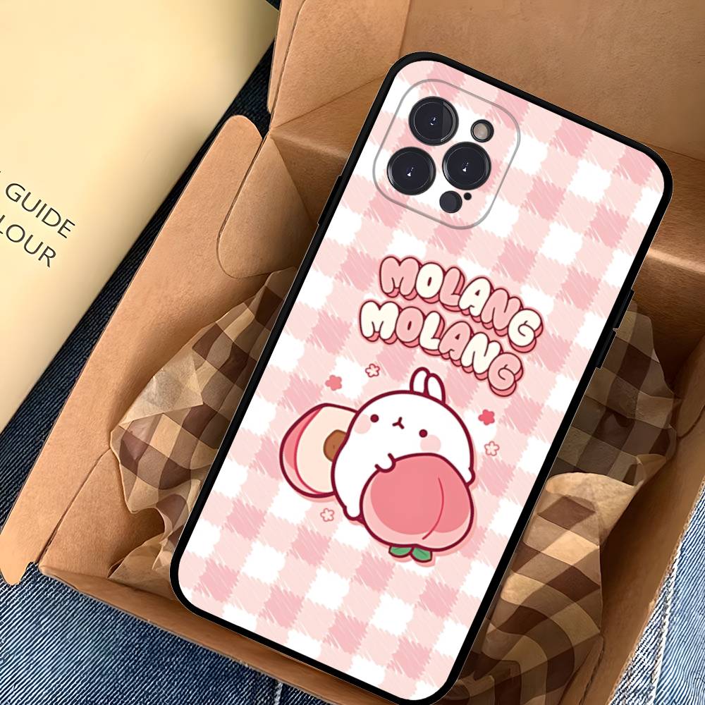 Kawaii Cute Rabbit M-MolangS Anime Phone Case For IPhone 14 Plus 13 Mini 11 16 15 17 Pro Max Protection Shockproof