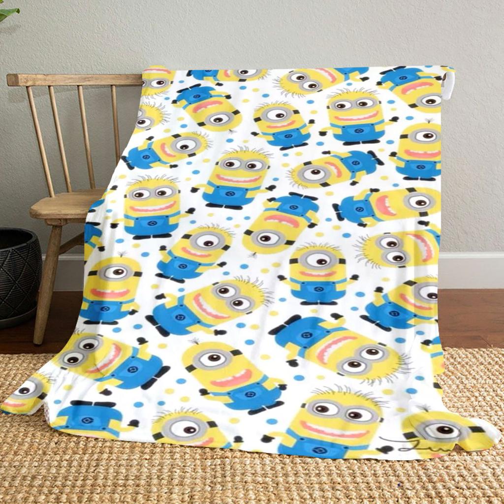 The Minions Sunflower Adventure Blanket Is Suitable for Beds, Sofas, and Various Other Occasions, Making It A Perfect Gift.