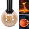 Lampadario in vetro - NETTLIFE - 3 luci - Altezza regolabile - E27 - Metallo Nero