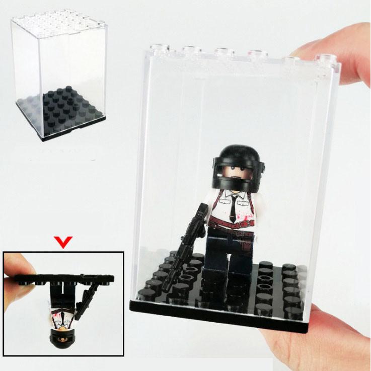 5pcs Clear Display Small Particle Building Block Display Box with Dust Cover for Miniature Figures Action Figure Storage  Bricks Toy