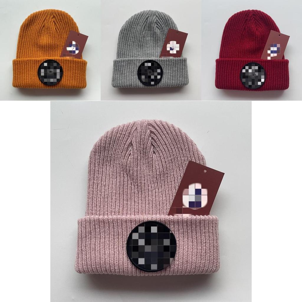 Acrylic Fiber Knit Beanie For Men With Letter Details Winter Warm And Stylish