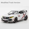 1/32 HONDA CIVIC TYPE R Alloy Sports Car Model Diecasts & Toy Vehicles Metal Car Model Sound and Light Collection Kids Toy Gift