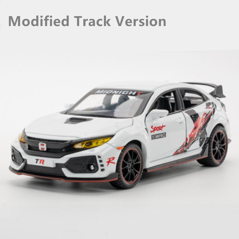 1/32 HONDA CIVIC TYPE R Alloy Sports Car Model Diecasts & Toy Vehicles Metal Car Model Sound and Light Collection Kids Toy Gift