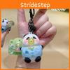 Pandas Clothes Wear Blow Bubbles Keychain Animal Keyring Backpack Pendant Gift