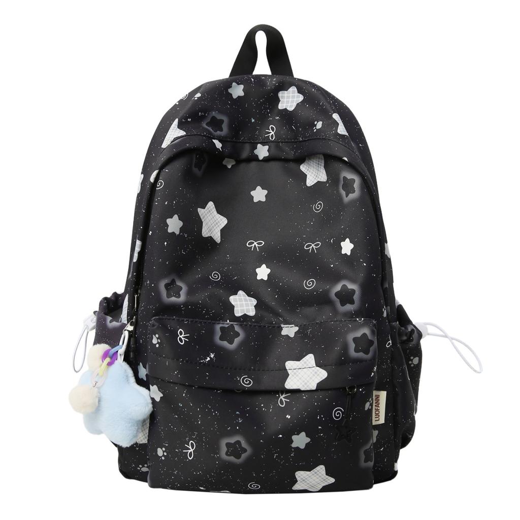 Schoolbag Schoolbag Female Junior High School High School Student Star Printing Korean Version Niche Ins Backpack Mori College Student Computer