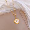 Shell Moon Temperament Personality Minimalist Wind Stove Real Gold Female Collarbone Necklace
