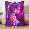 Gruppo di Ragazze Anime K-POP  Coperta Morbida Calda delle Quattro Stagioni  Copriletto Spesso a Maglia in Poliestere per Tutte le Stagioni per Letto, Campeggio, Viaggio  Regalo Perfetto
