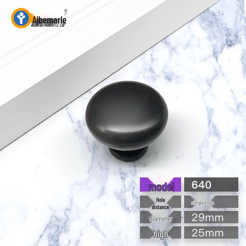 Modern European Style Black Aluminum Alloy Cabinet Handle for Drawers and Doors